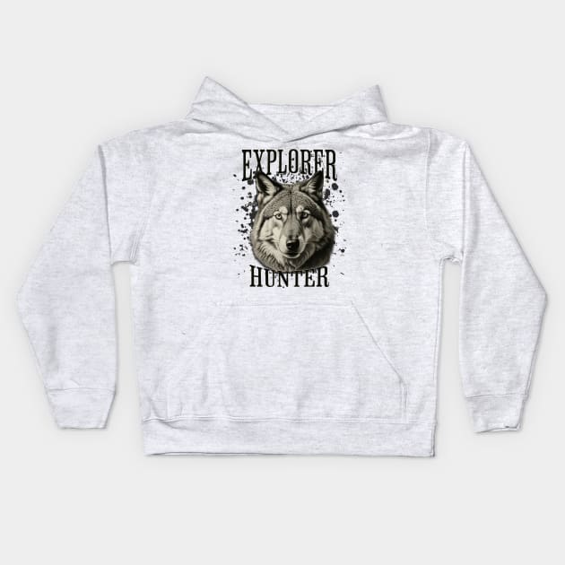 Explorer and Hunter Kids Hoodie by Richardramirez82